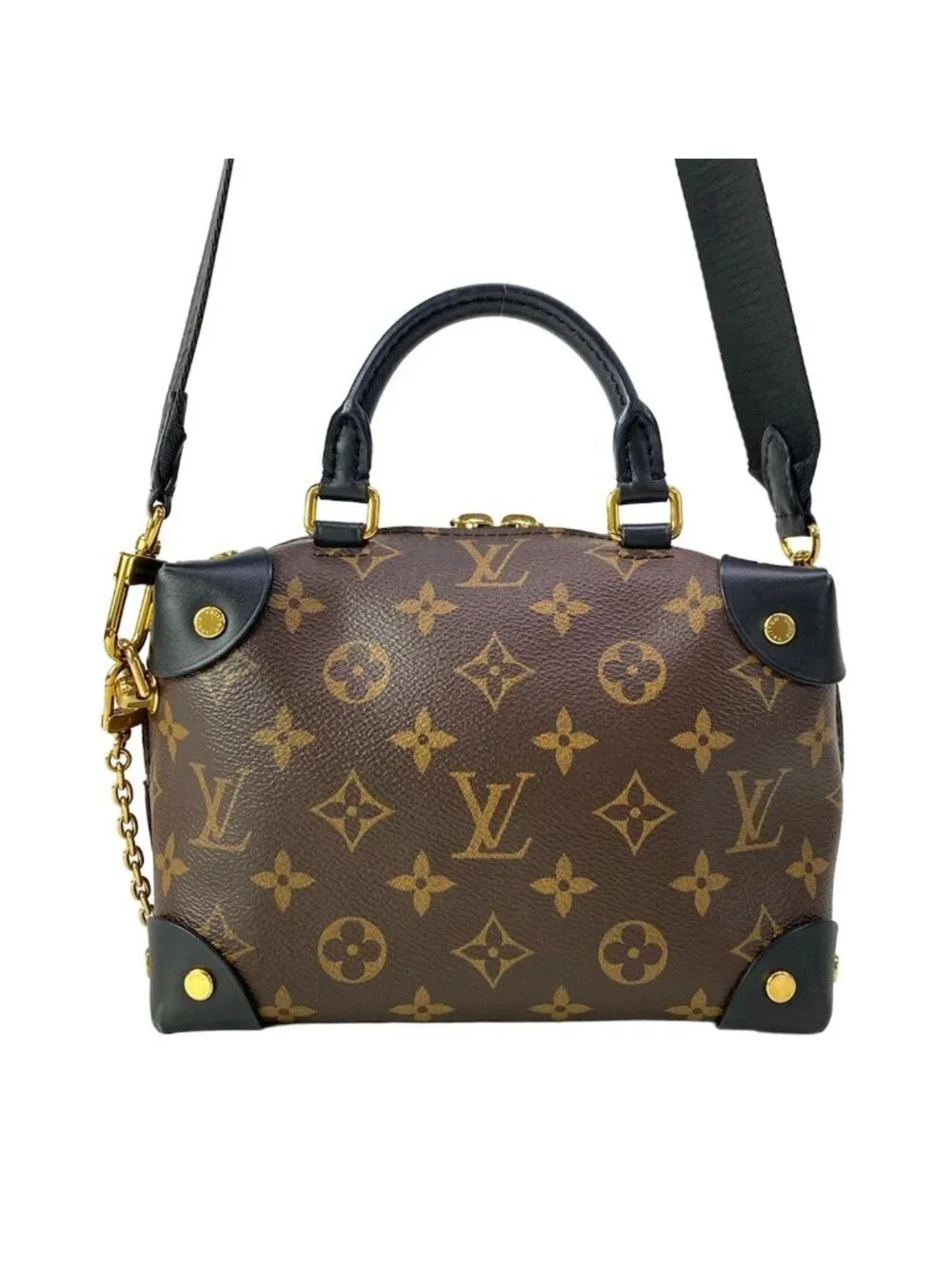 Louis Vuitton Shoulder Bag Monogram Petite Malle Souple Noir